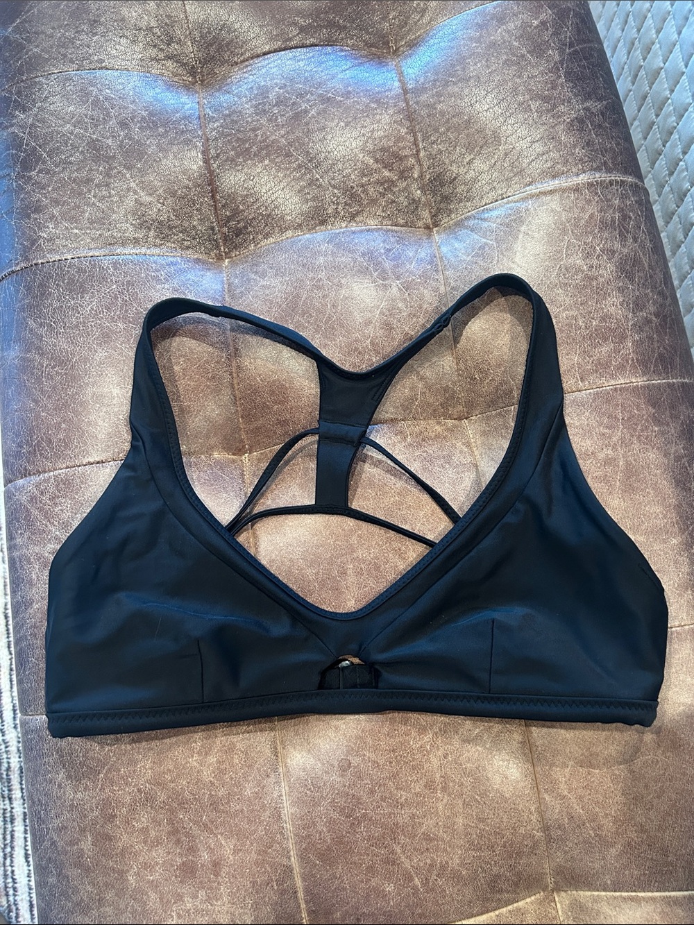Lululemon Black Strappy Swim Top - size 6 Like New